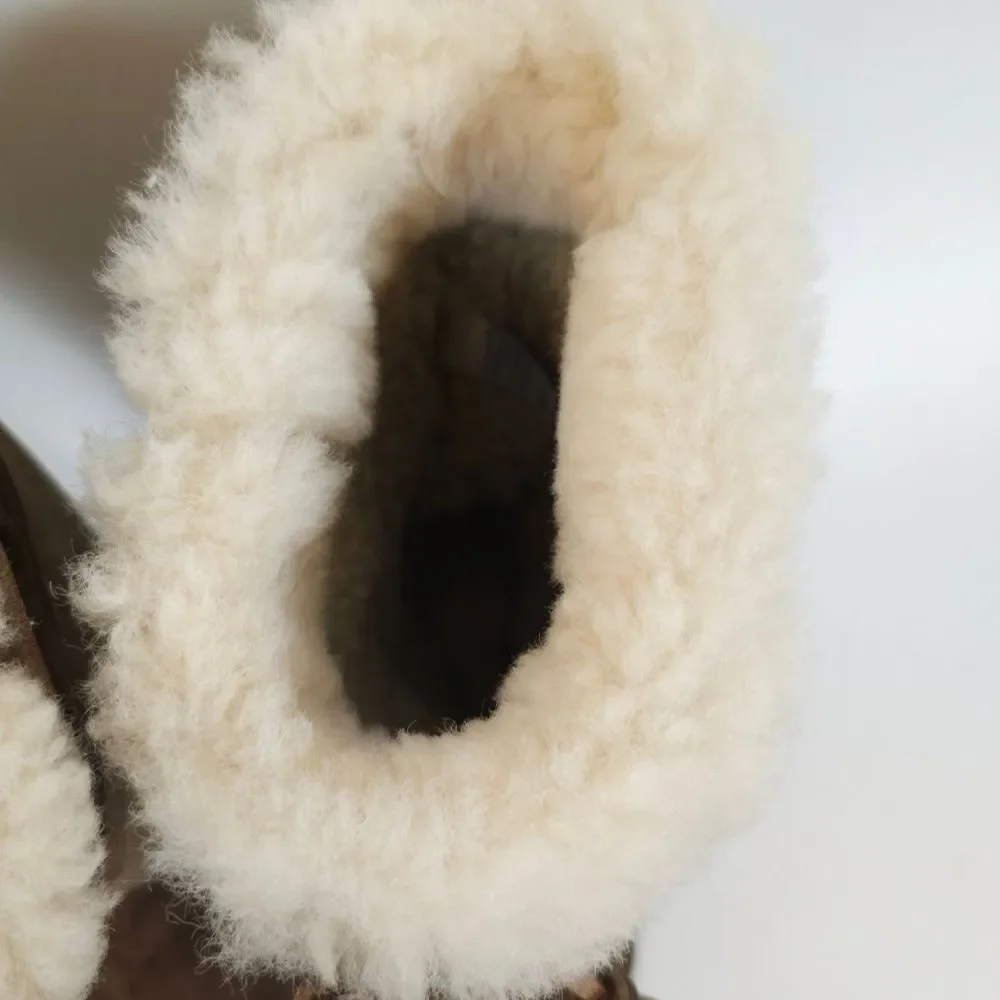 UGG Women’s Suburb Sweater Boots Brown Suede Sheepskin Tassel Mid Calf Size 5